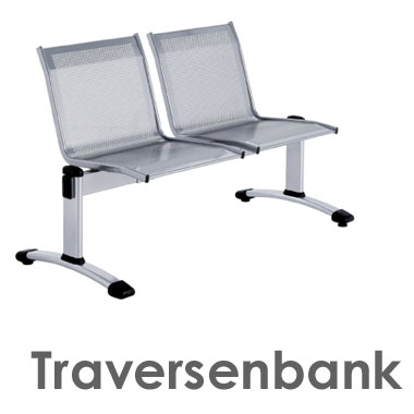 4er Wartebank AIRPORT Metall/Kunstleder Traversenbank Sitzbank Bank 2er 3er 