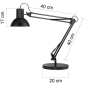 Preview: unilux SUCCESS 80 Schreibtischlampe schwarz