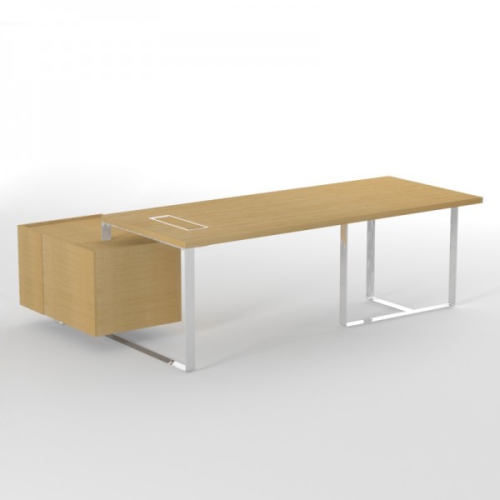 Schreibtisch 244 x 150 mit Container Rechts
