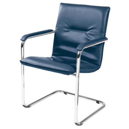 besuchertuhl-leder-blau