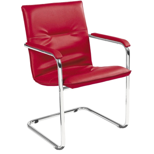 besuchertuhl-leder-rot