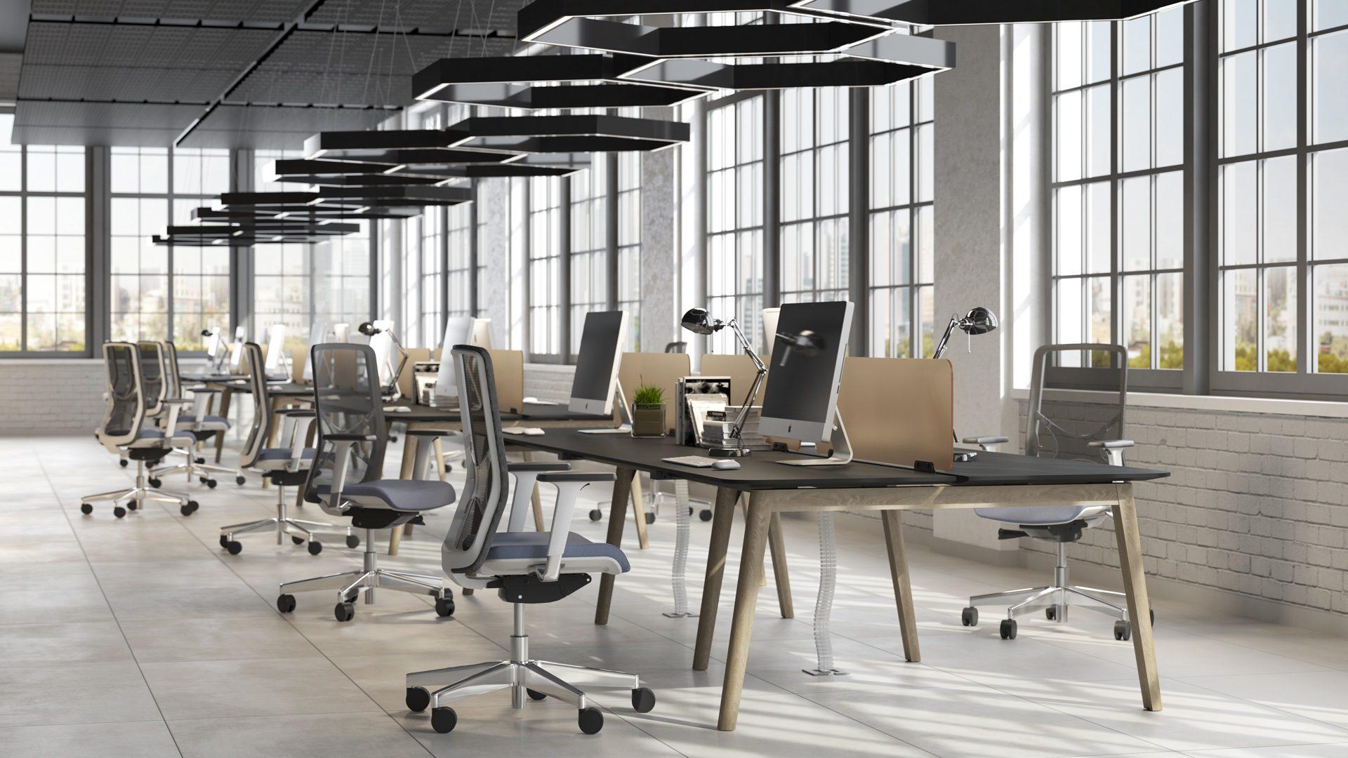 Moderner Bürotisch / 4er Schreibtisch 320 x 164 cm - PRO ...