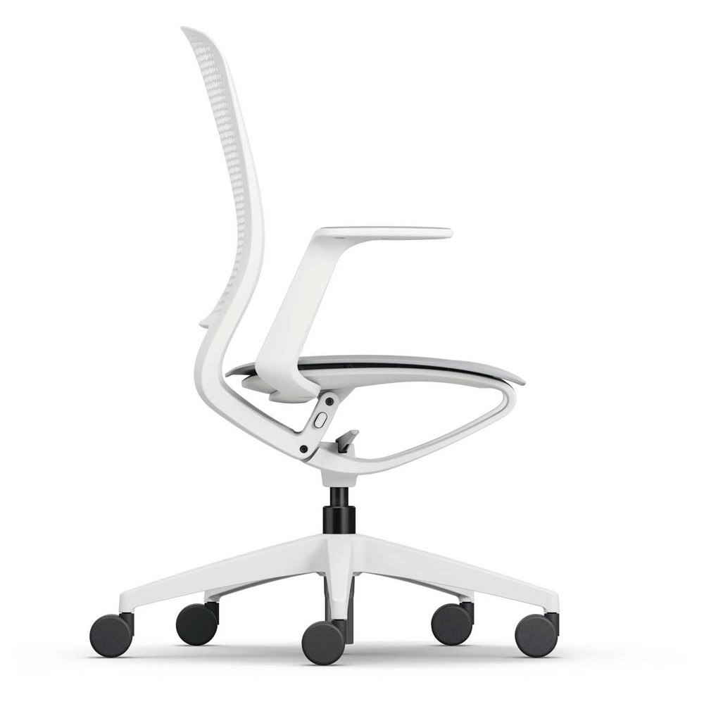 Bürostuhl mit reduzierter und einzigartiger Struktur; der Bürostuhl folgt  der natürlichen Bewegung des Nutzers und bietet Komfort und Einfachheit in  der Anwendung - EOS Büromöbel