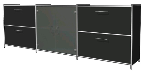 Design-Sideboard-graphit-glas-chrom