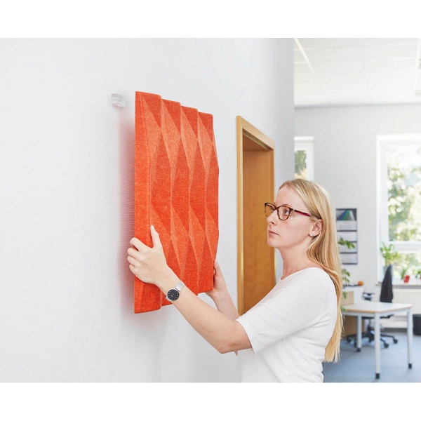 3D Prisma Schallabsorber orange