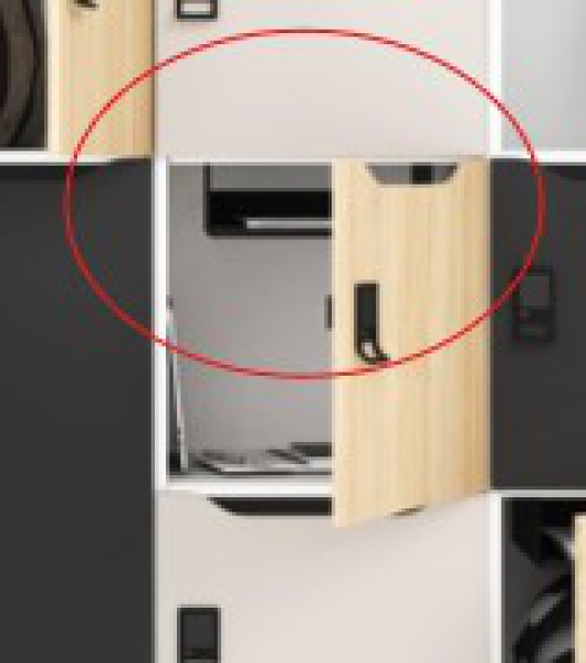 Metallregal für die Schließfachschränke