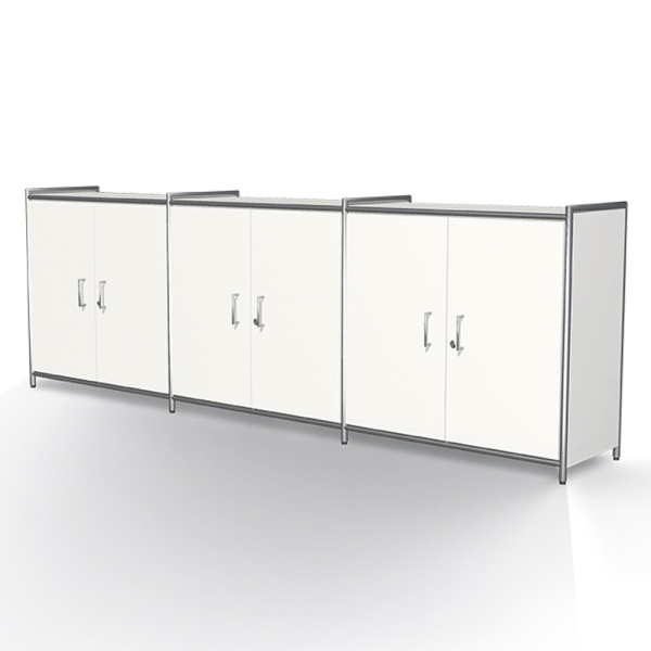 Sideboard-weiss-chrom