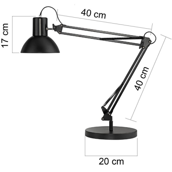 unilux SUCCESS 80 Schreibtischlampe schwarz