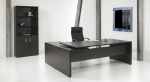 Chefschreibtisch L-Form Frankfurt mit Container und Ansatz 230x172 cm