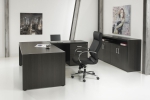 Chef-Winkelschreibtisch Frankfurt mit Container und Ansatz 210x210 cm
