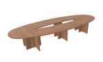 Konferenztisch elliptisch 460x170 cm - bis 14 Personen
