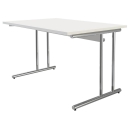 Schreibtisch 120x80 Weiss/Chrom