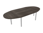 Konferenztisch oval 320x140 cm - bis 10 Personen Rundfuß