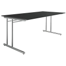Schreibtisch 160x80 Anthrazit/Chrom
