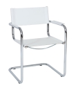 Bauhaus Stuhl - Freischwinger Weiss