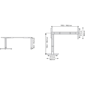 ECK Schreibtischgestell
