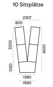 Besprechungstisch 10-12 Personen