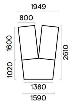 Besprechungstisch V Form