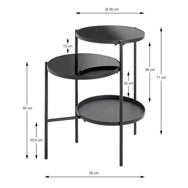 Beistelltisch Sicherheitsglas