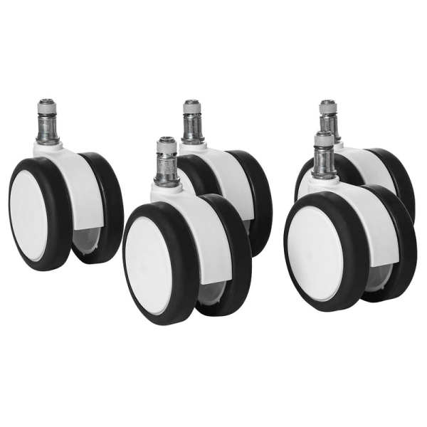 Stuhlrollen für harte Böden, 5 St. weiss